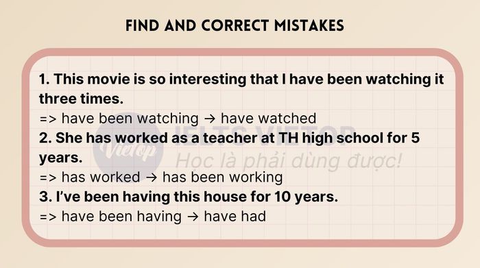 Identify and correct mistakes