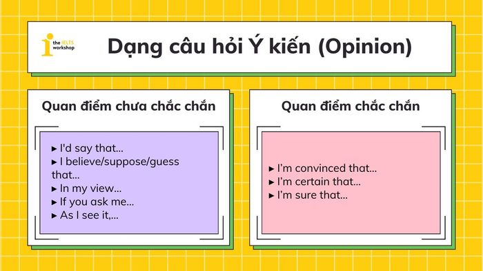 câu hỏi ý kiến trong phần thi Speaking Part 3 của IELTS