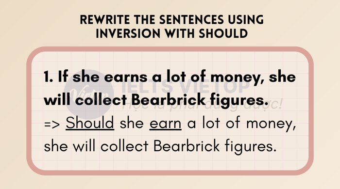 Revise the sentences using inversion with should