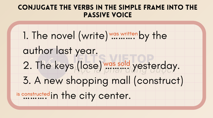 practice in passive sentences