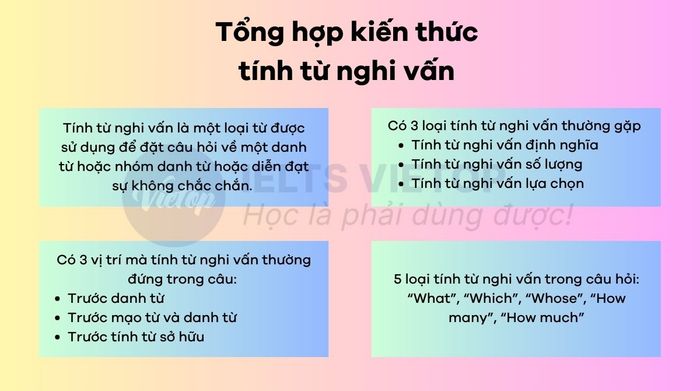 Bài tập về tính từ hỏi trong tiếng Anh