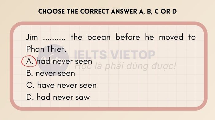 Choose the correct option A, B, C or D