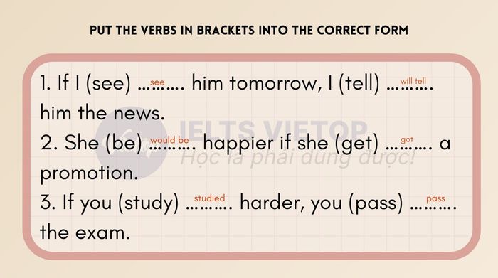 conditional sentence exercises