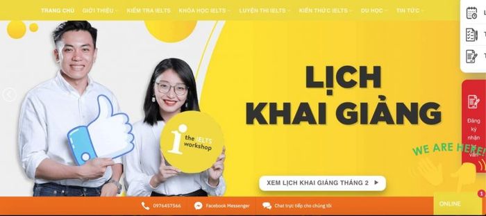 học IELTS online miễn phí