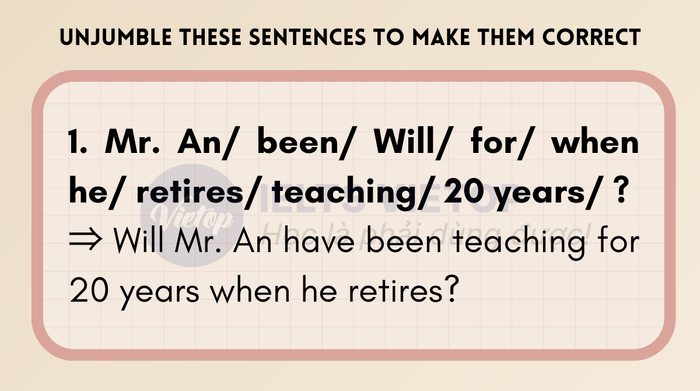 Rearrange these sentences to make them correct