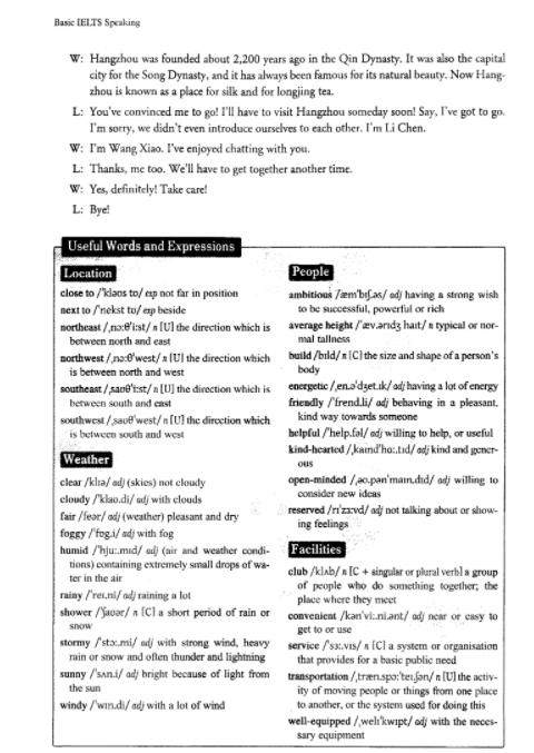 basic ielts speaking