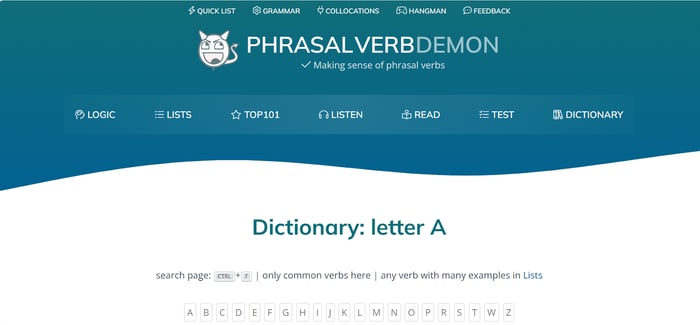 Top 5 popular English Phrasal Verb lookup websites (3)