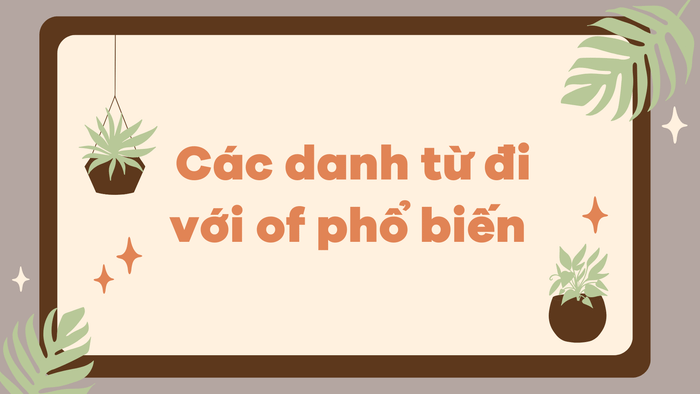 Danh sách các danh từ phổ biến đi với of