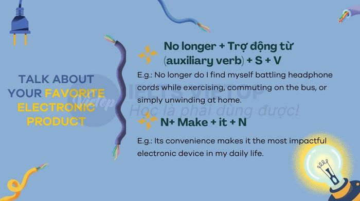 Structures for talk about your favorite electronic product