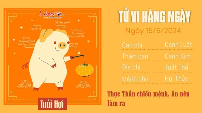 Tu vi hàng ngày ngày 15/6/2024 của tuổi Hợi