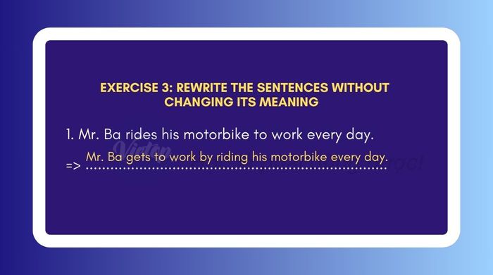 Rewrite the second sentence in each pair so that it has a similar meaning to the first sentence