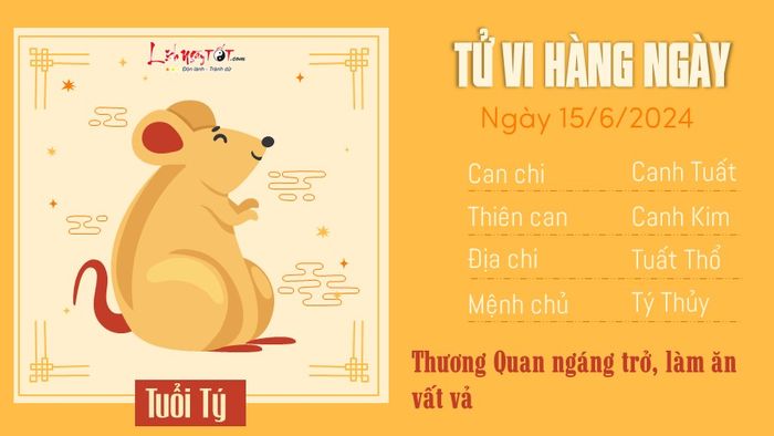 Tử vi hàng ngày 15/6/2024 tuổi Tý