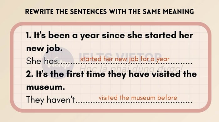 Exercise to rewrite sentences in the present perfect tense