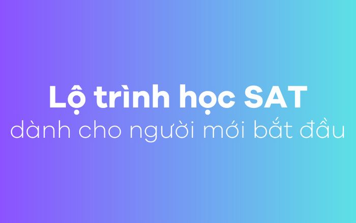 Lộ trình học SAT cho người mới