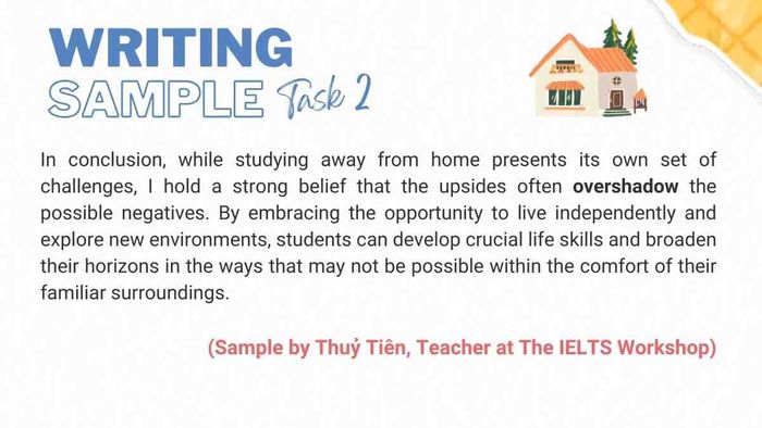 Example of living away from home IELTS Writing Task 2 sample 2