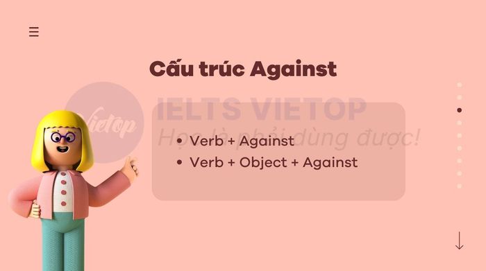 Có hai cấu trúc against thường gặp