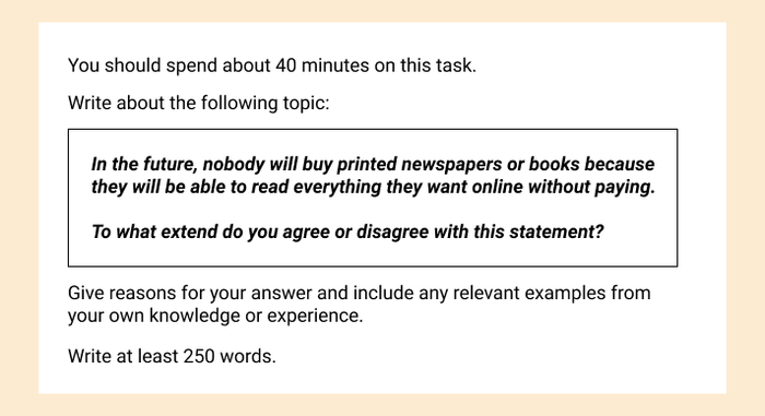 Type of question To what extent do you agree or disagree in IELTS Writing Task 2