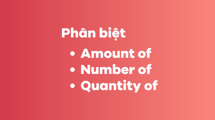 Distinguish Between Amount of, Number of, and Quantity of