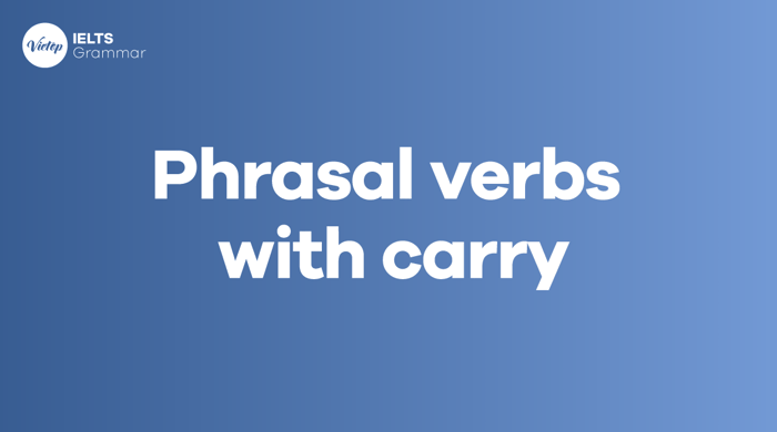 Phrasal verb using carry