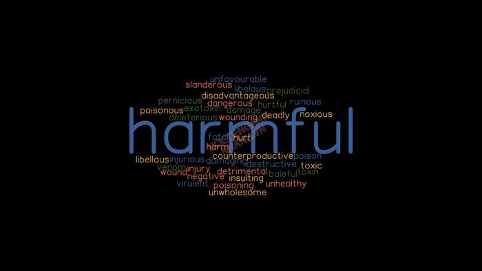 Synonyms of harmful