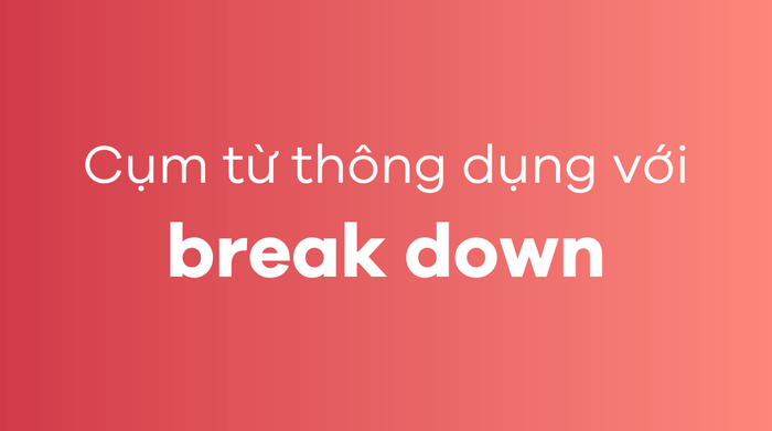 Common phrases with break down in English