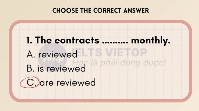 Bài tập trắc nghiệm câu bị động trong thì hiện tại đơn