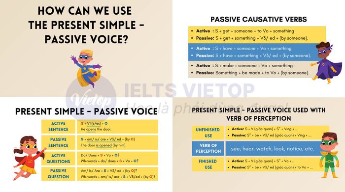 Lý thuyết về câu bị động thì hiện tại đơn