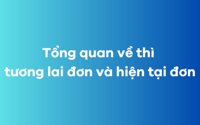 Khái quát về thì tương lai đơn và hiện tại đơn