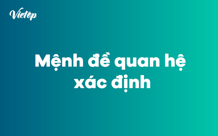 Khái niệm và cách sử dụng mệnh đề quan hệ xác định