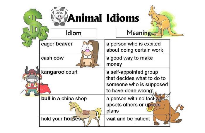 Các Idioms liên quan đến thú vật