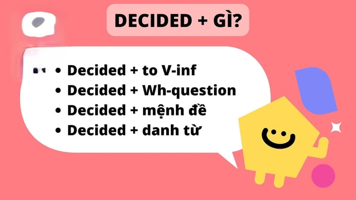 Các cụm từ đi kèm với quyết định thường gặp trong ngữ pháp tiếng Anh