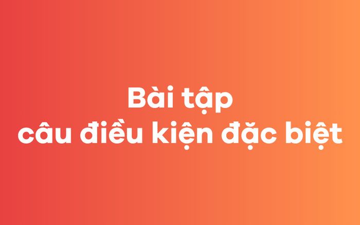 Exercises on special conditional sentences