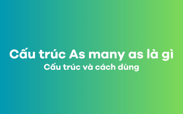 Định nghĩa As many as