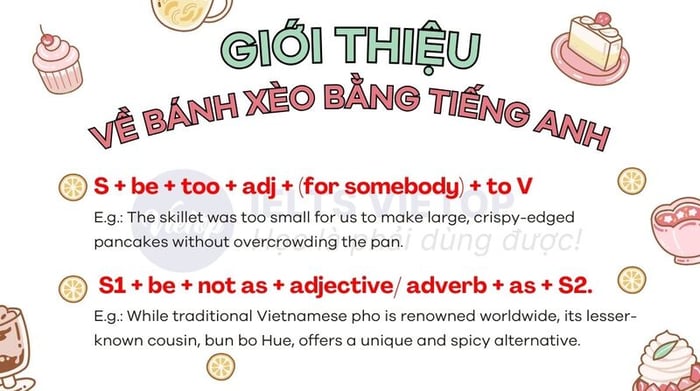 Structures for introducing Bánh Xèo in English