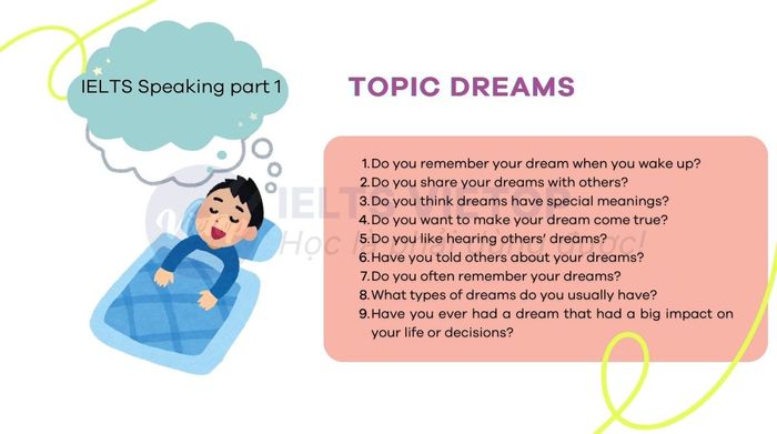 Dreams Topic - IELTS Speaking part 1