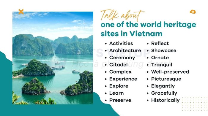 Vocabulary related to discussing a Vietnamese world heritage site