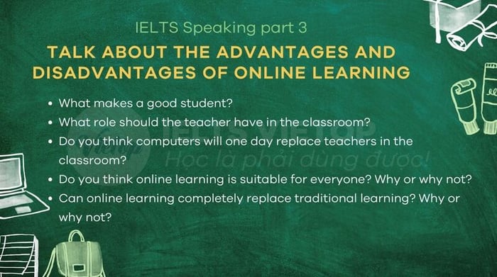 IELTS Speaking Part 3: Discussing the advantages and disadvantages of online learning