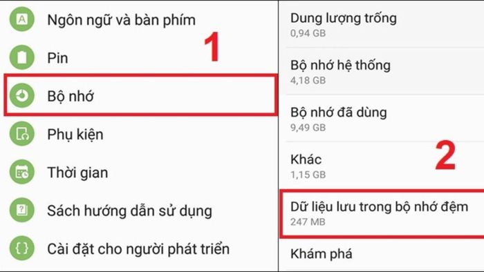 Hướng dẫn xóa bộ nhớ đệm trên điện thoại Android - Bước 2