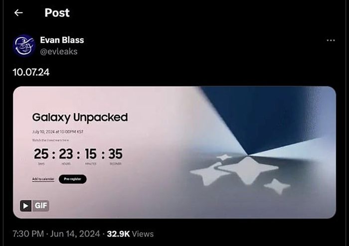 Sự kiện Galaxy Unpacked tiếp theo sẽ diễn ra vào ngày 10 tháng 7