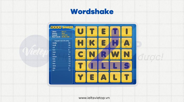 English vocabulary learning game