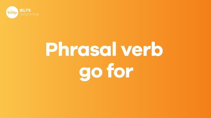 Phrasal verb go for - Phrasal verb with go for