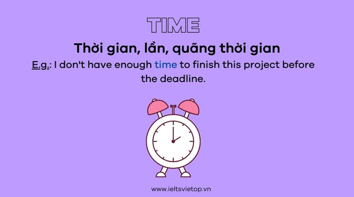 collocation với từ 'time'