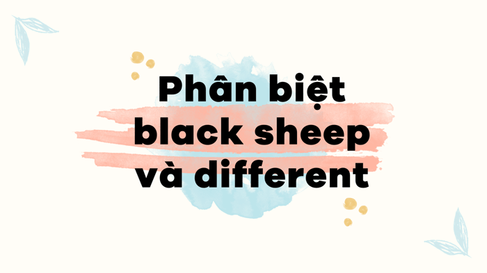 Differentiating between black sheep and different