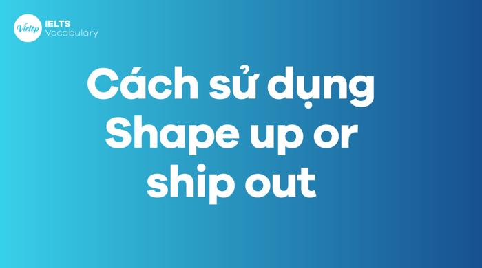 How to use the idiom Shape up or ship out