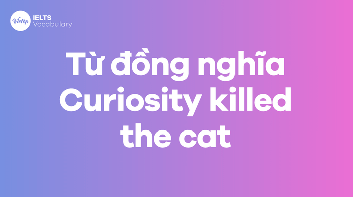 Những từ, cụm từ tương đương với thành ngữ Curiosity killed the cat