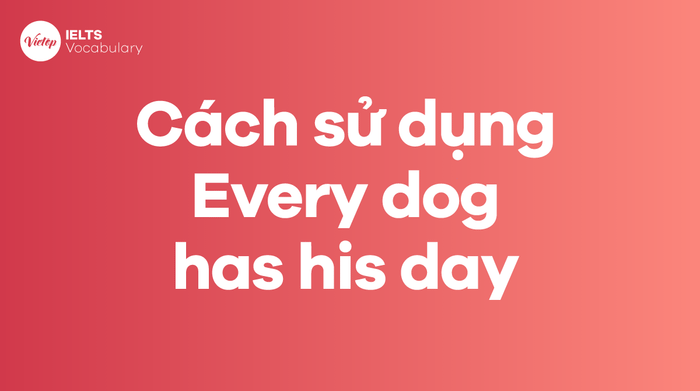 Cách dùng Idiom Every dog has his day