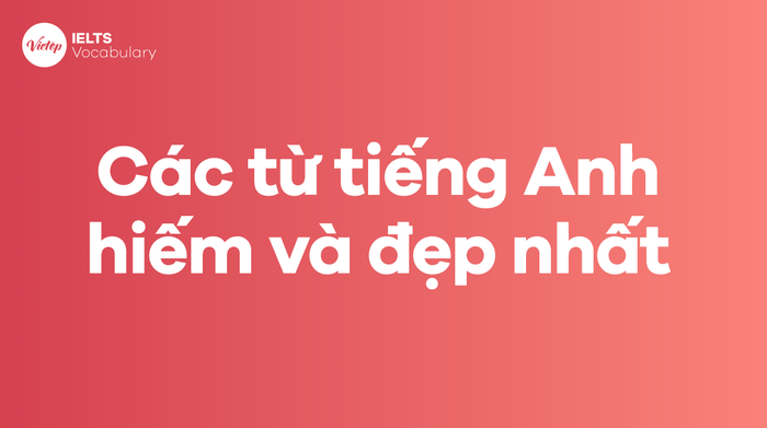 Các từ tiếng Anh hiếm và đẹp nhất