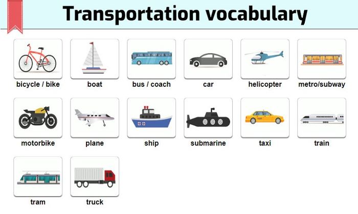 Từ vựng về phương tiện công cộng giao thông