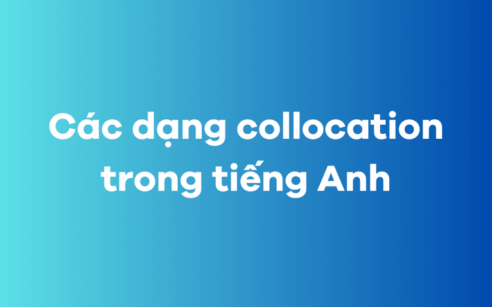 Các dạng collocations trong tiếng Anh