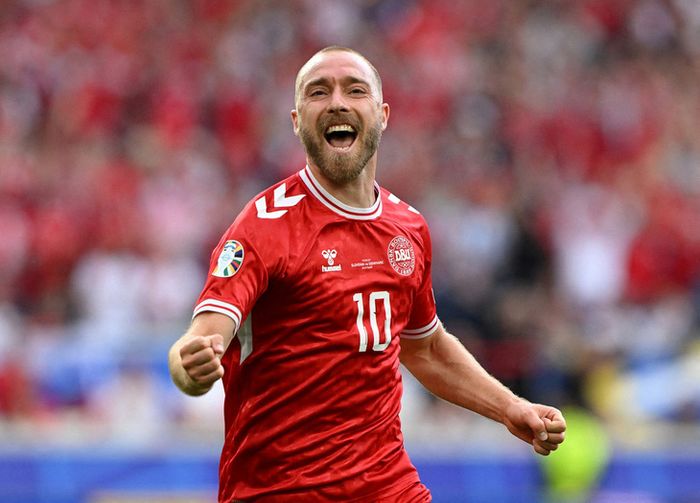 Eriksen lập công với bàn thắng đầu tiên tại Euro 2024 cho Đan Mạch - Ảnh: REUTERS
